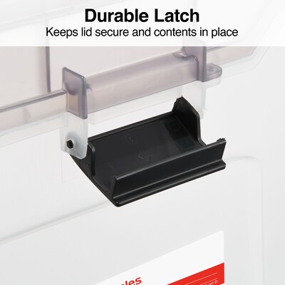 Staples File Box File Portable Tote, Letter Size, Clear (140165/111112)