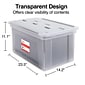 Staples Hanging File Box, Wing Lid, Letter Size, Clear (TR58300)