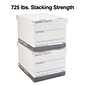 Staples Heavy Duty File Box, Lift Off Lid, Letter/Legal, White/Gray, 12/Carton (TR59219)