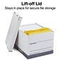 Staples Heavy Duty File Box, Lift Off Lid, Letter/Legal, White/Gray, 12/Carton (TR59219)