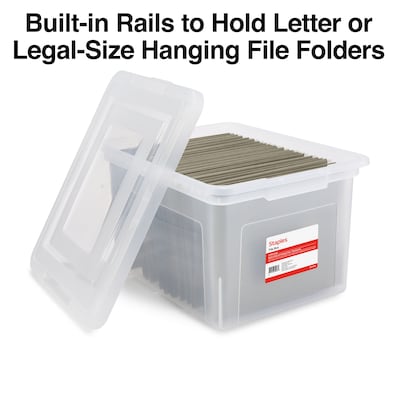 Sterilite File Box, Letter/Legal, Black