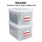 Staples Hanging File Box, Snap Lid, Letter/Legal Size, Clear (TR57620)