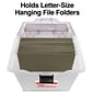 Staples Portable File Tote, Letter Size, Clear, 4/Carton (TR58298CT)