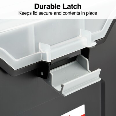 TRU RED™ Weather-Resistant File Box, Letter, Black, 4/Carton (TR57622CT)