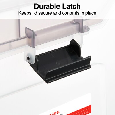 Staples Portable File Tote, Letter Size, Clear, 4/Carton (TR58298CT)