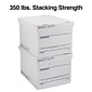 Staples File Box, Lift Off Lid, Letter/Legal, White/Black, 20/Case (TR59212)