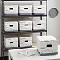 Staples Triple Wall Heavy Duty File Box, Lift Off Lid, Letter/Legal, White/Gray, 12/Carton (TR59220)