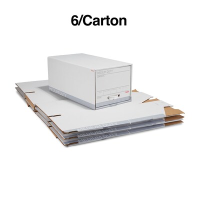 Staples Medium Duty File Drawers, Letter, White/Gray, 6/Carton (TR59225)