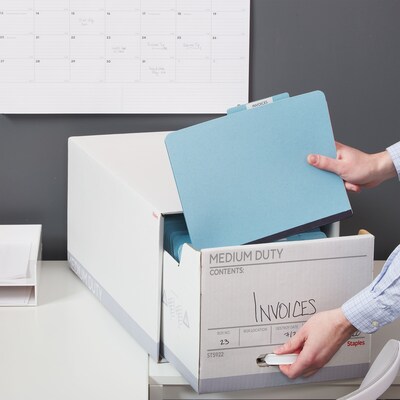 Staples Medium Duty File Drawers, Letter, White/Gray, 6/Carton (TR59225)