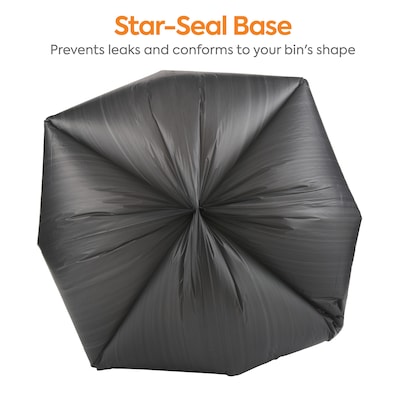Coastwide Professional™ 50-56 Gallon Trash Bag, 43" x 48", High Density, 16 mic, Black, 200 Bags/Box (CW57392)