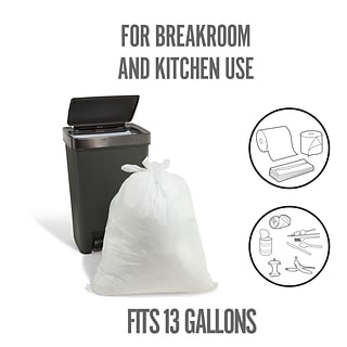 Great Value Clear Recycling Tall Kitchen Trash Bags 13 Gallon 20 bags