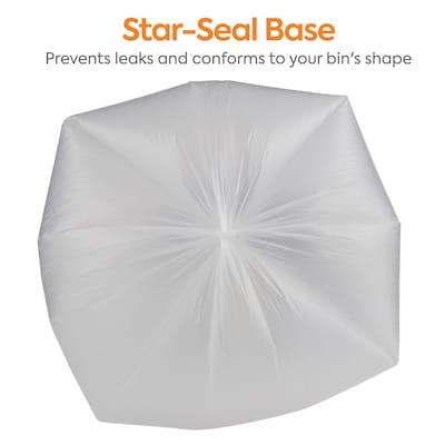 Coastwide Professional™ 30 Gallon Trash Bag, 30" x 37", High Density, 8 mic, Natural, 500 Bags/Box (CW57407)