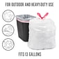 Perk™ 13 Gallon Scented Kitchen Trash Bag, 28" x 24", Low Density, 0.9 mil, White, 100 Bags/Box (PK56751)