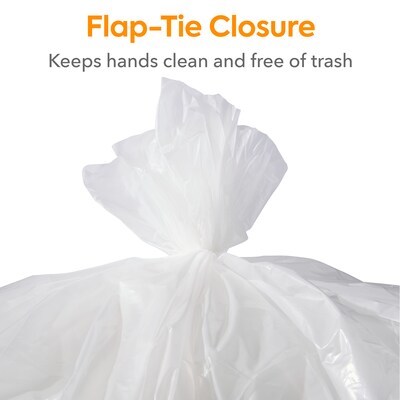 Coastwide Professional™ 50-56 Gallon Trash Bag, 43" x 47", Low Density, 1.1 mil, Clear, 100 Bags/Box (CW57393)