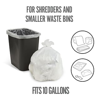 Clear Trash Can Liners, 12-16 Gallon, 24 x 33, 8 MIC, 1000 Per Case