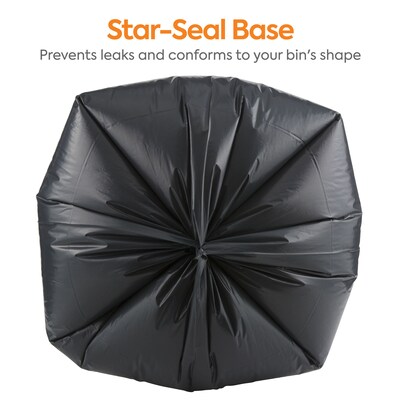 Coastwide Professional™ 55-60 Gallon Industrial Trash Bag, 38" x 58", Low Density, 1.5 mil, Black, 5 Rolls (CW25531)