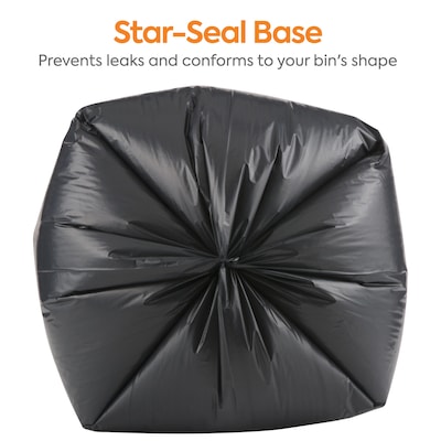 Coastwide Professional™ 30-33 Gallon Industrial Trash Bag, 33" x 39", Low Density, 1.5 mil, Black, 4 Rolls (CW25530)