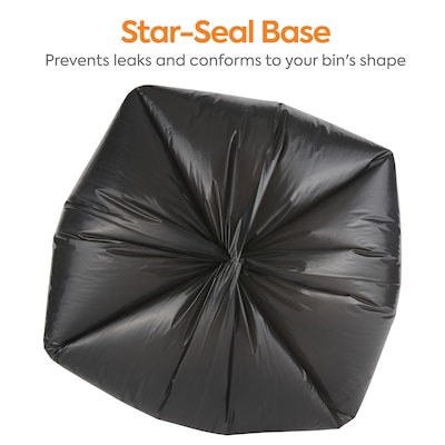 Coastwide Professional™ 12-16 Gallon Trash Bag, 24" x 31", Low Density, 1 mil, Black, 250 Bags/Box (CW21760)
