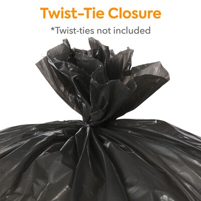 24 x 32 12-16 Gallon 0.45 Mil. Black Trash Bags 500 Bags/roll