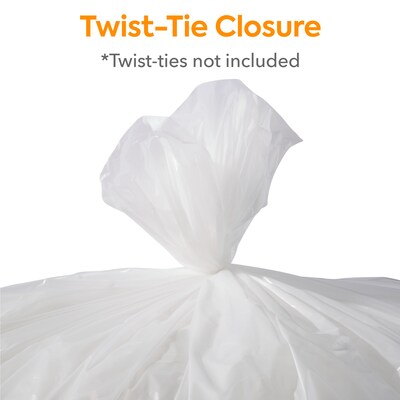 Coastwide Professional™ AccuFit 55 Gallon Trash Bag, 40" x 53", Low Density, 1.3 mil, Clear, 100 Bags/Box (CW25527)