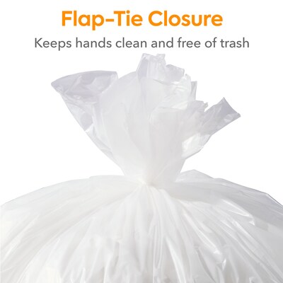 Coastwide Professional™ 20-30 Gallon Trash Bag, 30" x 36", Low Density, 0.65 mil, Clear, 250 Bags/Box (CW22338)