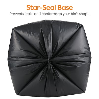 Coastwide Professional™ 40-45 Gallon Industrial Trash Bag, 40" x 46", Low Density, 1.3 mil, Black, 100 Bags/Box (CW22340)