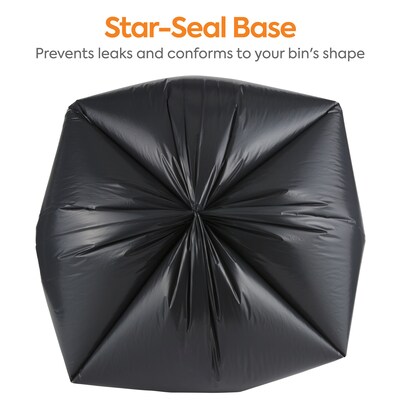 Coastwide Professional™ 50-56 Gallon Trash Bag, 43" x 46", Low Density, 1.5 mil, Black, 100 Bags/Box (CW22341)