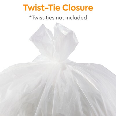 Coastwide Professional™ AccuFit 32 Gallon Trash Bag, 33" x 44", Low Density, 0.9 mil, Clear, 100 Bags/Box (CW57401)
