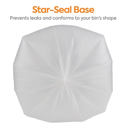 Coastwide Professional™ AccuFit 32 Gallon Trash Bag, 33" x 44", Low Density, 0.9 mil, Clear, 100 Bags/Box (CW57401)