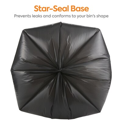 Coastwide Professional™ AccuFit 44 Gallon Trash Bag, 37" x 50", Low Density, 1.3 mil, Black, 100 Bags/Box (CW22752)