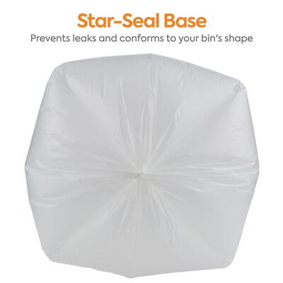 Coastwide Professional™ AccuFit 44 Gallon Trash Bag, 37" x 50", Low Density, 1.3 mil, Clear, 100 Bags/Box (CW25526)