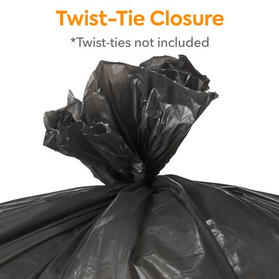 Coastwide Professional™ AccuFit 32 Gallon Trash Bag, 33" x 44", Low Density, 0.9 mil, Black, 100 Bags/Box (CW22751)