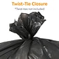 Coastwide Professional™ AccuFit 32 Gallon Industrial Trash Bag, 33" x 44", Low Density, 0.9 mil, Black, 5 Rolls (CW22751)