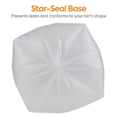 Coastwide Professional™ AccuFit 32 Gallon Trash Bag, 33" x 44", Low Density, 1.1 mil, Clear, 200 Bags/Box (CW22750)