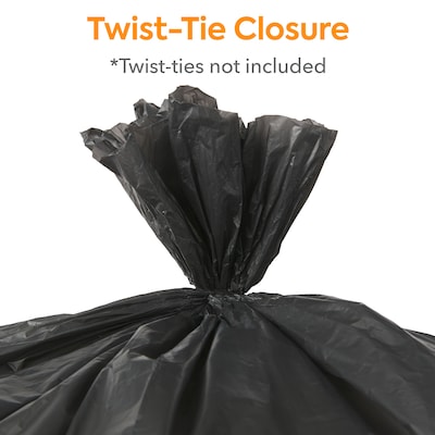 Coastwide Professional™ 30-33 Gallon Trash Bag, 33" x 40", High Density, 22 mic, Black, 200 Bags/Box (CW17969)