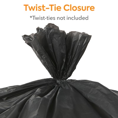 Coastwide Professional™ 30-33 Gallon Trash Bag, 33" x 40", High Density, 22 mic, Black, 8 Rolls (CW17969)