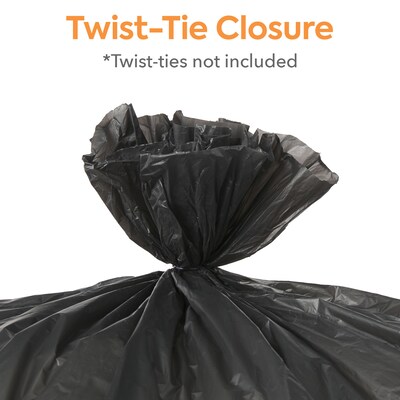 Coastwide Professional™ 40-45 Gallon Trash Bag, 40" x 48", High Density, 22 mic, Black, 150 Bags/Box (CW17713)