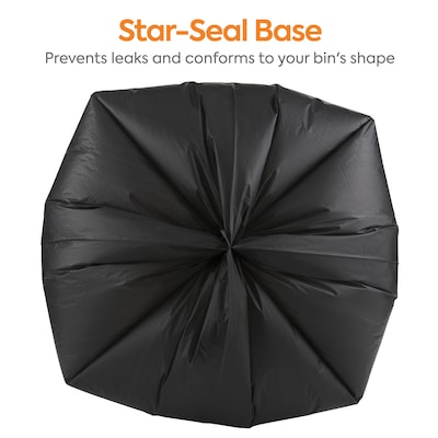 Coastwide Professional™ 55-60 Gallon Trash Bag, 38" x 60", High Density, 22 mic, Black, 150 Bags/Box (CW17712)