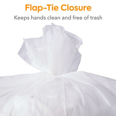Coastwide Professional™ 40-45 Gallon Trash Bag, 40" x 46", Low Density, 1 mil, Clear, 100 Bags/Box (CW17967)
