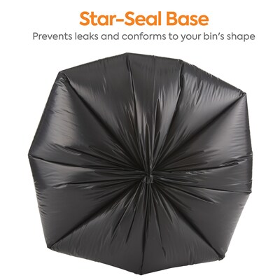 Coastwide Professional™ AccuFit 23 Gallon Trash Bag, 28" x 45", Low Density, 0.9 mil, Black, 200 Bags/Box (CW22932)