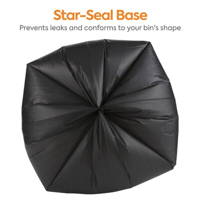 Coastwide Professional™ 40-45 Gallon Trash Bag, 40" x 48", High Density, 22 mic, Black, 150 Bags/Box (CW17713)
