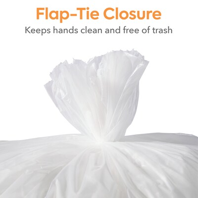 55-60 Gallon Clear Trash Bags, (50 Bags w/Ties) Large Clear Plastic  Recycling Garbage Bags, (Clear)