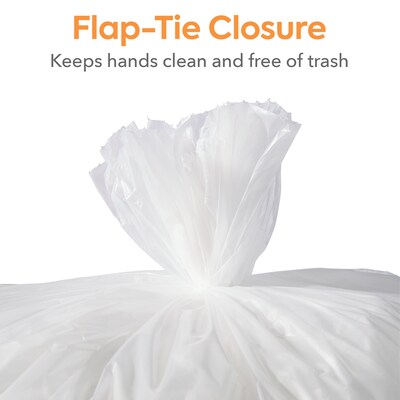 Coastwide Professional™ 55-60 Gallon Trash Bag, 38" x 58", Low Density, 1 mil, Clear, 100 Bags/Box (CW17968)