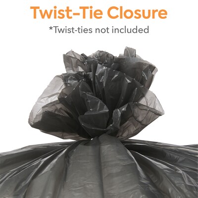 Coastwide Professional™ 20-30 Gallon Trash Bag, 30" x 36", Low Density, 0.45 mil, Black, 250 Bags/Box (CW18182)