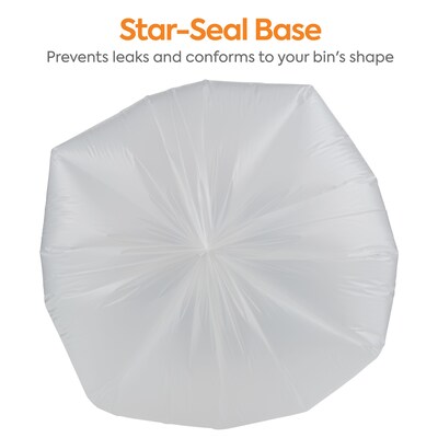 Coastwide Professional™ 55-60 Gallon Trash Bag, 38" x 58", Low Density, 1 mil, Clear, 100 Bags/Box (CW17968)