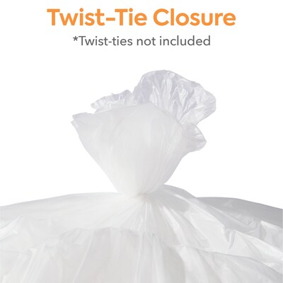 Coastwide Professional™ 40-45 Gallon Trash Bag, 40" x 48", High Density, 12 mic, Natural, 250 Bags/Box (CW18203)