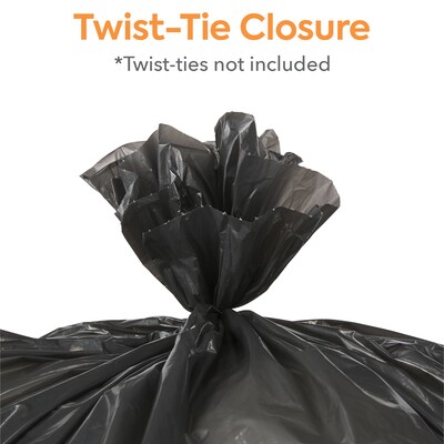 Coastwide Professional™ 50-56 Gallon Trash Bag, 43" x 48", Low Density, 0.95 mil, Black, 100 Bags/Box (CW18194)