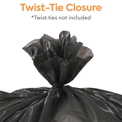 Coastwide Professional™ 50-56 Gallon Industrial Trash Bag, 43" x 48", Low Density, 0.95 mil, Black, 100 Bags/Box (CW18194)