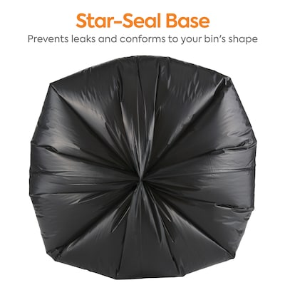Coastwide Professional 55-60 Gallon Industrial Trash Bag, 38 x 58, Low Density, 0.95 mil, Black, 100 | Quill