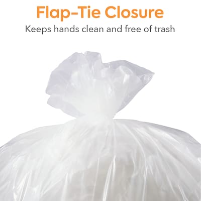 13 gal Flap Tie Tall Kitchen Trash Bag - White, Box of 54, 1 - Food 4 Less